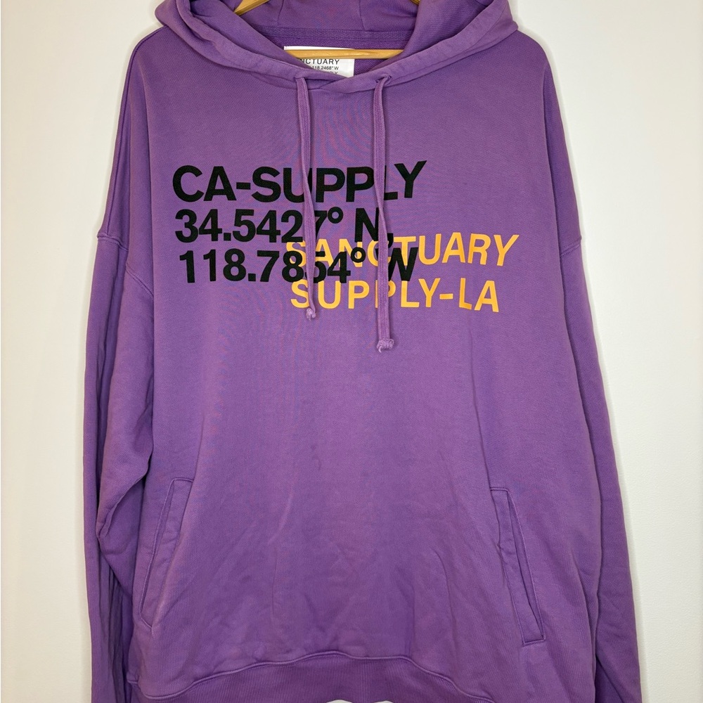 Sanctuary Men's Horizon Purple Graphic Hoodie Size XL